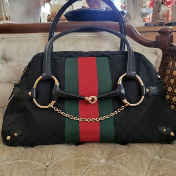Gucci Handbags - Authentic vintage Gucci sherryline horsebit weekender/oversized shoulder bag